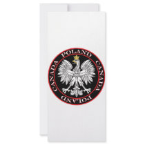 Round Poland Canada Eagle rack cards