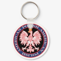 Round Polish American Eagle keychains by PolishAmerican Round Polish American Eagle keychains