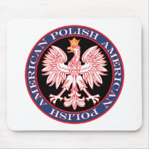 Round Polish American Eagle Mouse Mats