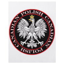 Round Polish Canadian Eagle Flyer Design