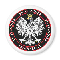Round Polish Eagle magnets