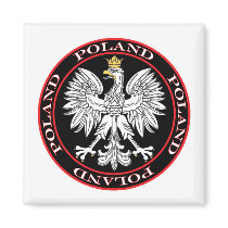 Round Polish Eagle magnets