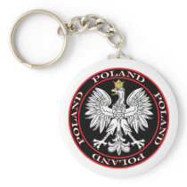 Round Polish Eagle keychains