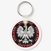 Round Polish Eagle keychains by PolishHeritage Round Polish Eagle keychains