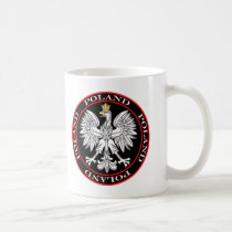 Round Polish Eagle mugs