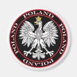 Round Polish Eagle Refrigerator Magnets