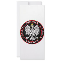 Round Polska Canada Eagle rack cards