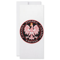 Round Polska Canada Red Eagle rack cards