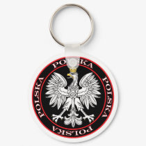 Round Polska Eagle keychains