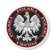 Round Polska Eagle magnets