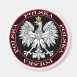 Round Polska Eagle Magnets