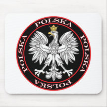 Round Polska Eagle Mouse Pads