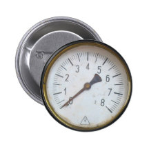 Round Pressure Gauge Meter Dial Pins