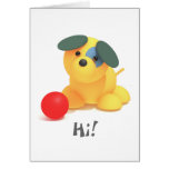 Round Pup "Hi!" Card