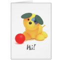 Round Pup "Hi!" Card