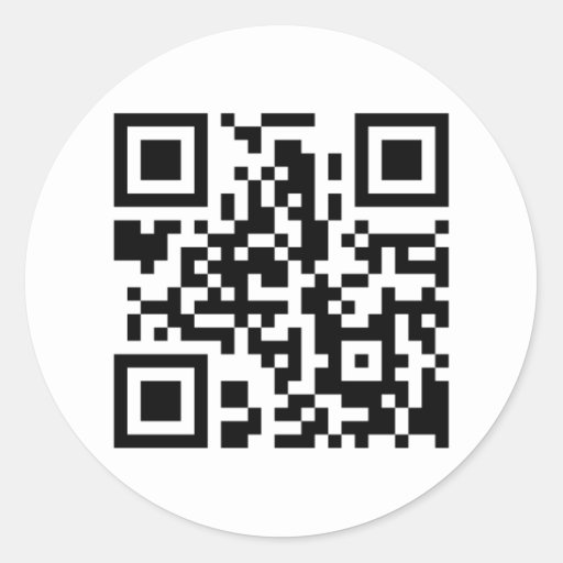 Round QR Code Sticker | Zazzle