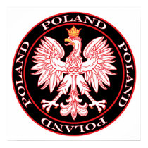 Round Red Polish Eagle posters by PolishHeritage Round Red Polish Eagle posters
