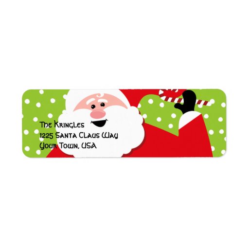 Round Santa Address Label | Zazzle