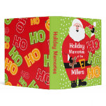 Round Santa HO HO HO Custom Binder