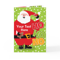 Round Santa HO HO HO Custom Card