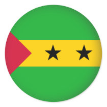 Round Sao Tome and Principe Round Sticker