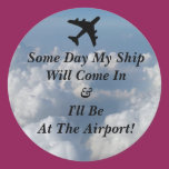 Round Ship Airport stickers