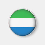 Round Sierra Leone Refrigerator Magnet