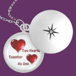 Round silver plated Locket Necklace. necklaces