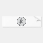 round ski jump icon bumper stickers