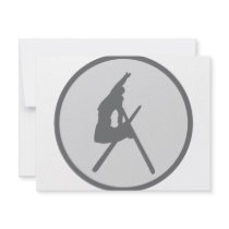round ski jump icon invitations