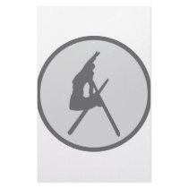 round ski jump icon stationery