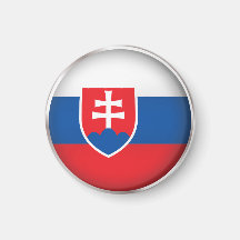 Round Slovakia Magnet