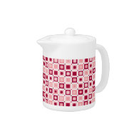 Round Squares Pink teapot