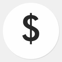 $ ROUND STICKER