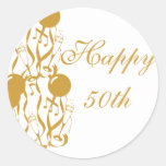 Round Sticker Happy 50h Anniversary