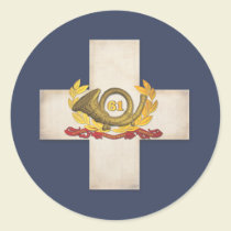 Round Sticker Sixth Corps Badge