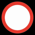 Round sticker with do not enter traffic sign. stickers