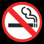 Round sticker with no-smoking symbol stickers