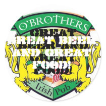 Round Stickers by obrotherspub Round Stickers