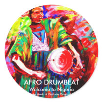 Round Stickers - AFRO AFRICAN BEAT 