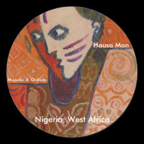 Round Stickers - HAUSA MAN - NIGERIA