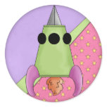 Round Stickers - Space Ship