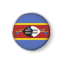 Round Swaziland Magnet