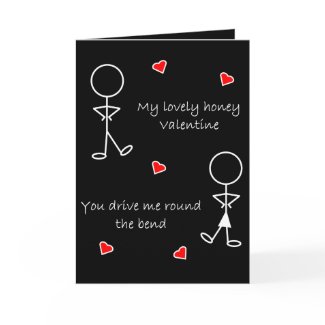 Round the Bend Valentine card