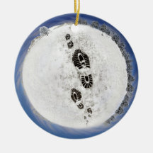 Round Winter Christmas Tree Ornaments