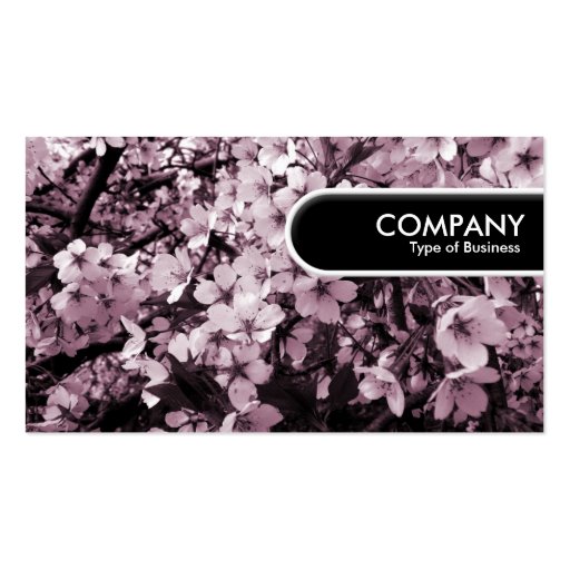 Rounded Edge Tag - Cherry Blossom Business Cards (front side)