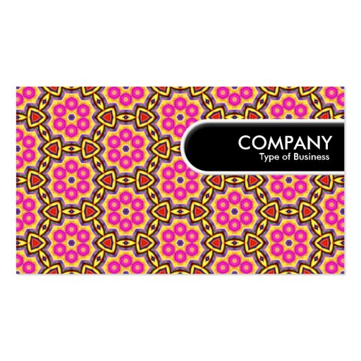 Rounded Edge Tag - Colorful Geometric 02 Business Cards (front side)