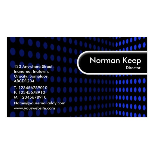 Rounded Edge Tag - Tone Corner - Blue II Business Cards (back side)