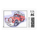 Rounded Fire Truck postage by slinky789 Rounded Fire Truck postage
