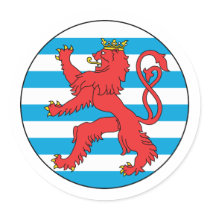 Roundel Luxembourg, Luxembourg Round Sticker